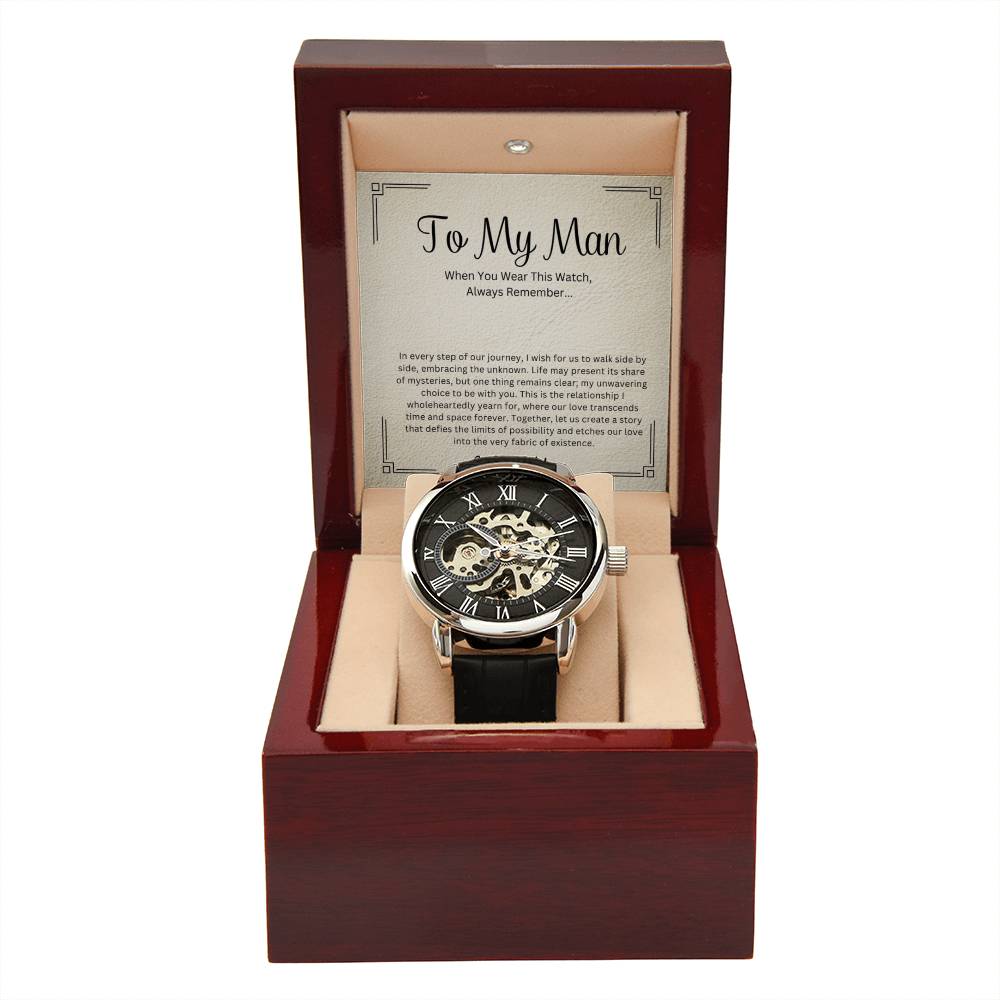 To My Man | Always Remember | Luxury Openwork Watch