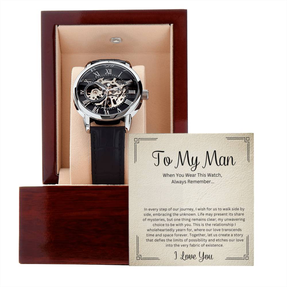 To My Man | Always Remember | Luxury Openwork Watch