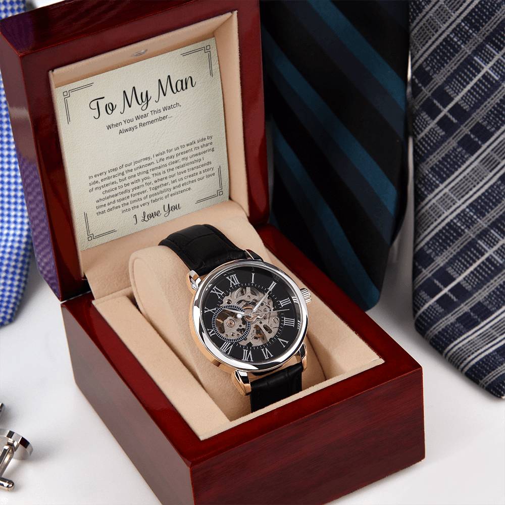 To My Man | Always Remember | Luxury Openwork Watch