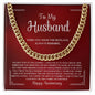 To My Husband | Our Journey | Cuban Link Chain Necklace