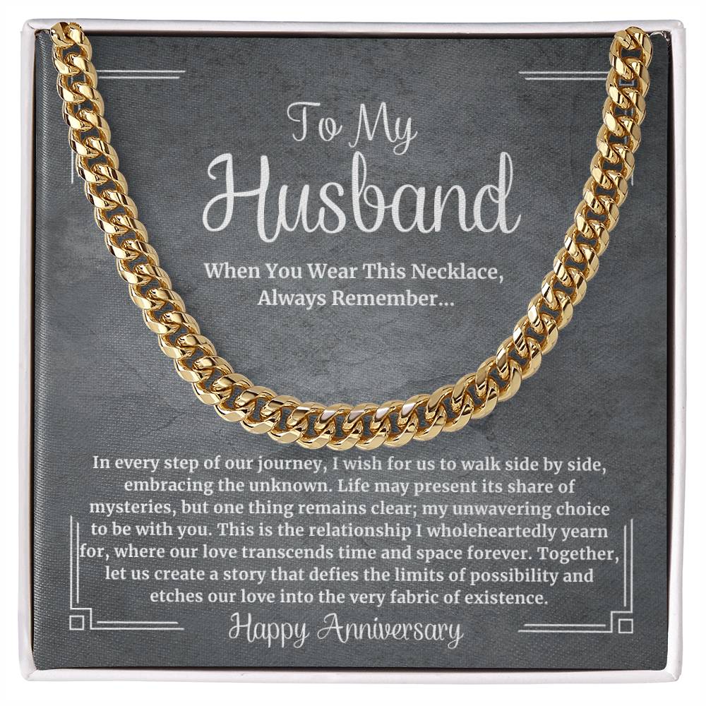 To My Husband | Our Journey | Anniversary | Cuban Link Chain