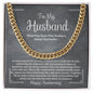 To My Husband | Our Journey | Anniversary | Cuban Link Chain