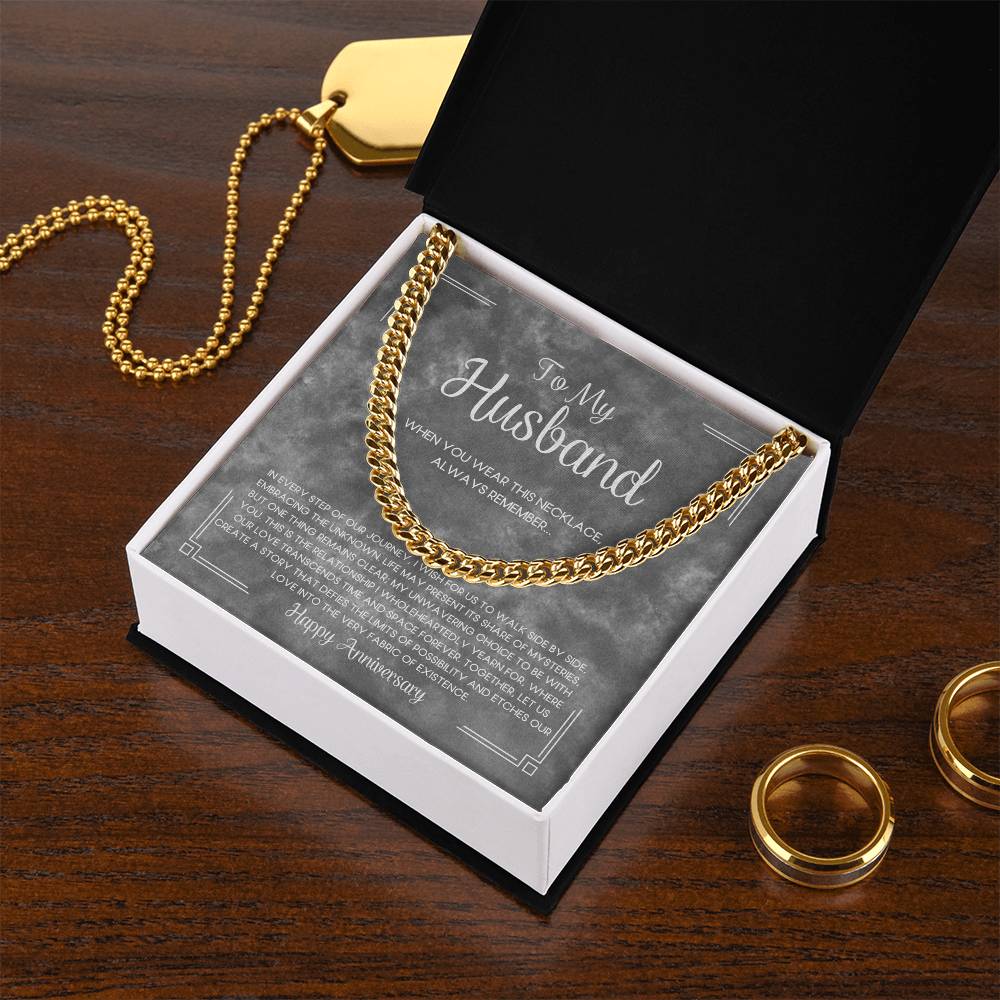 To My Husband | Our Journey | Cuban Link Chain Necklace