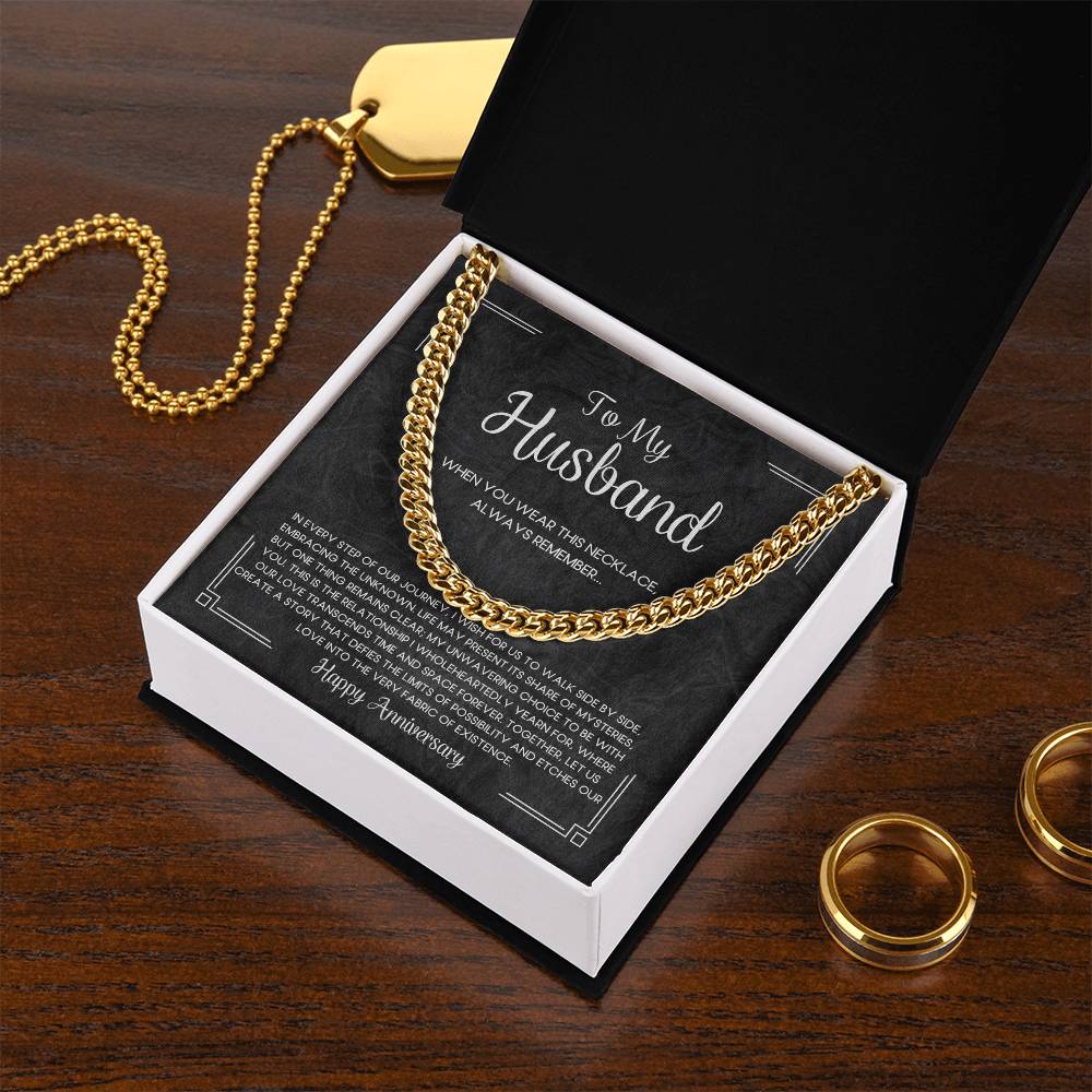 To My Husband | Our Journey | Cuban Link Chain Necklace