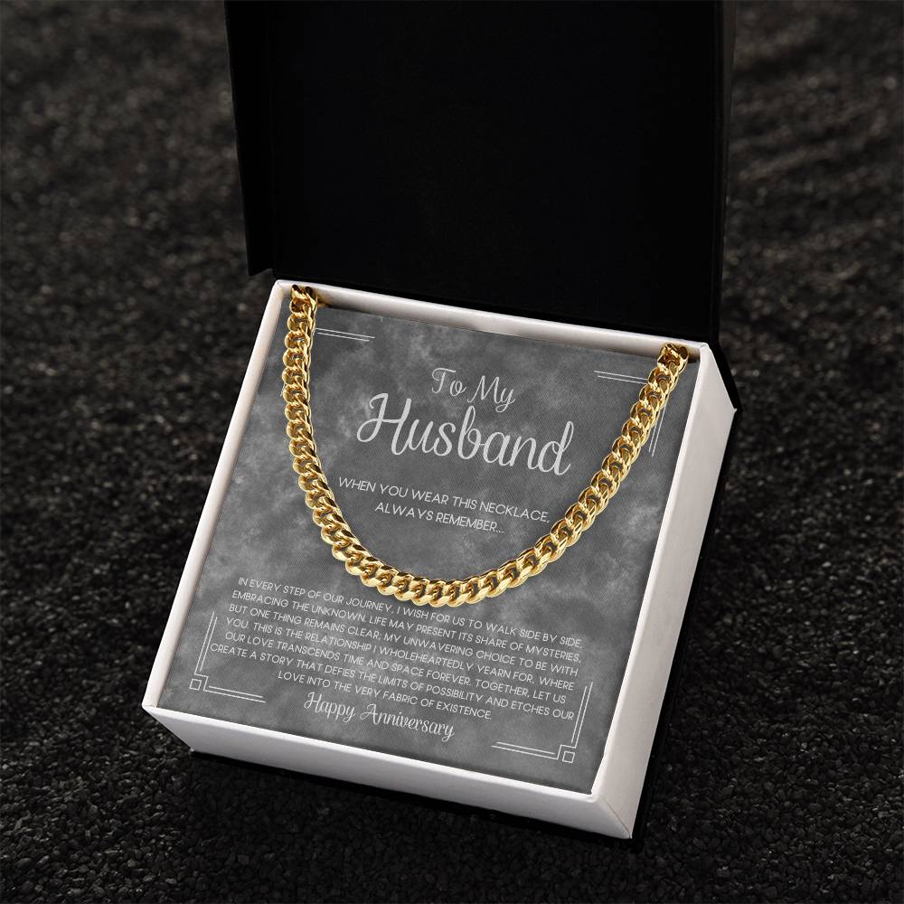 To My Husband | Our Journey | Cuban Link Chain Necklace