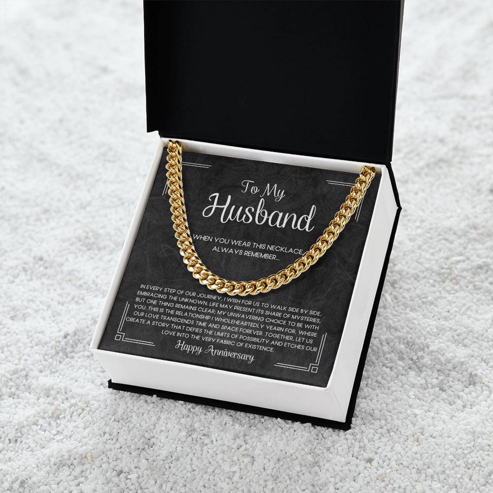 To My Husband | Our Journey | Cuban Link Chain Necklace