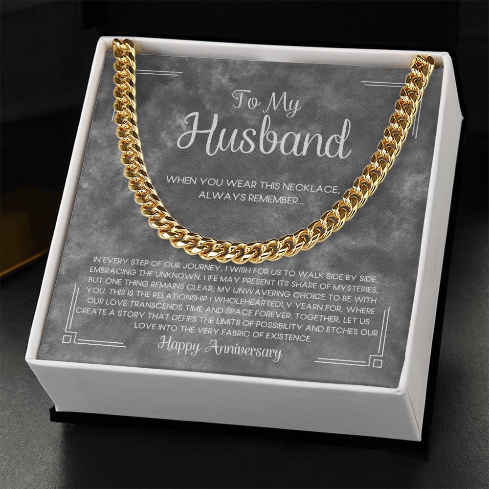 To My Husband | Our Journey | Cuban Link Chain Necklace