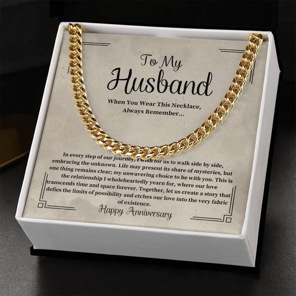 To My Husband | Always Remember | Anniversary | Cuban Link Chain