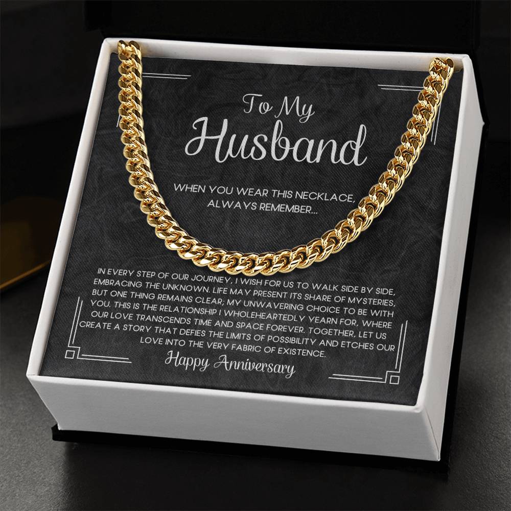 To My Husband | Our Journey | Cuban Link Chain Necklace