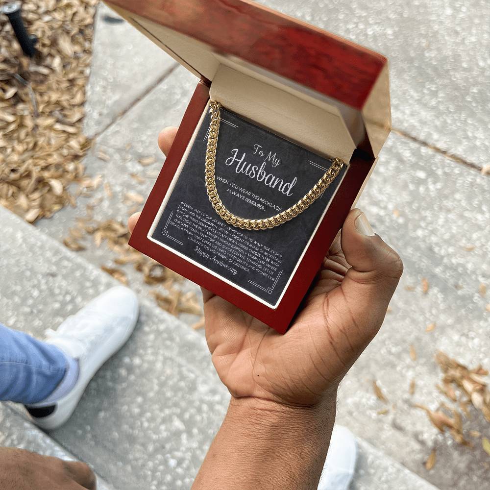 To My Husband | Our Journey | Cuban Link Chain Necklace