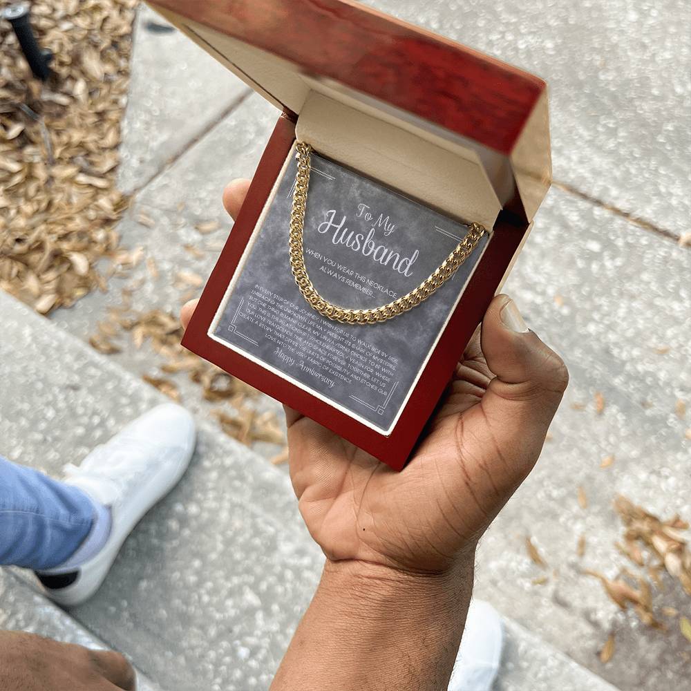 To My Husband | Our Journey | Cuban Link Chain Necklace