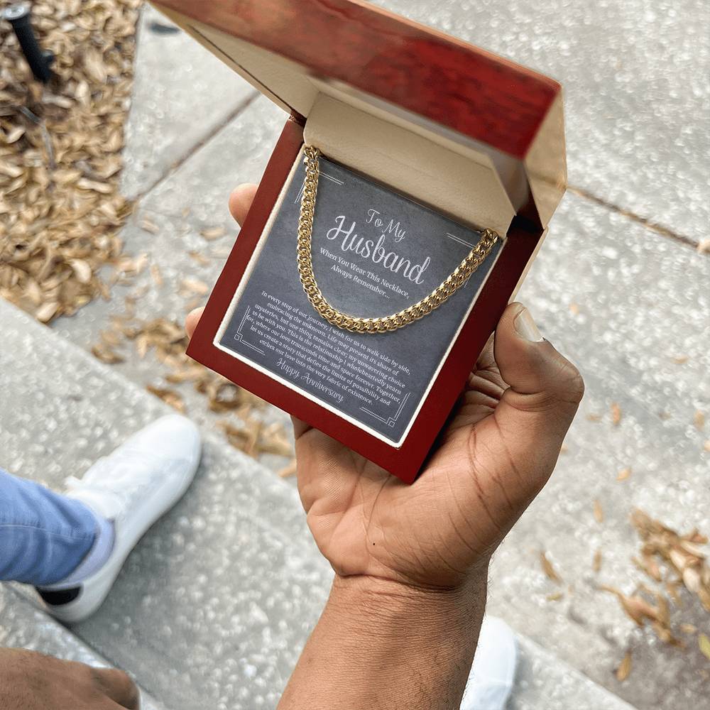 To My Husband | Our Journey | Anniversary | Cuban Link Chain