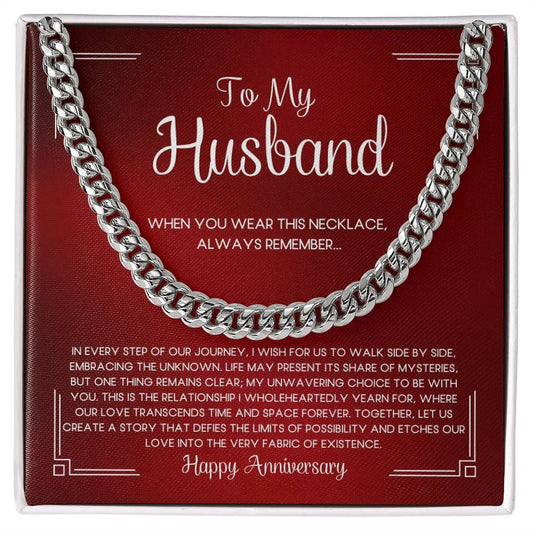To My Husband | Our Journey | Cuban Link Chain Necklace