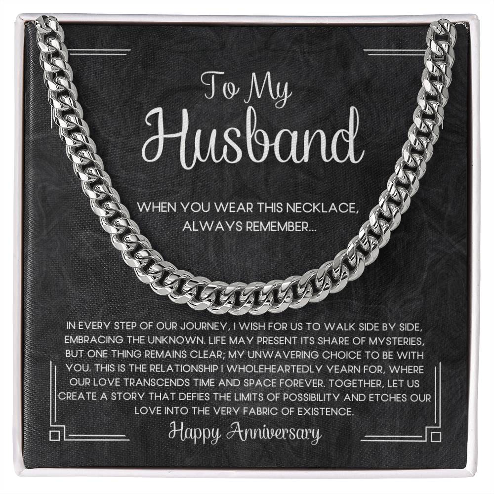 To My Husband | Our Journey | Cuban Link Chain Necklace