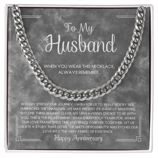 To My Husband | Our Journey | Cuban Link Chain Necklace