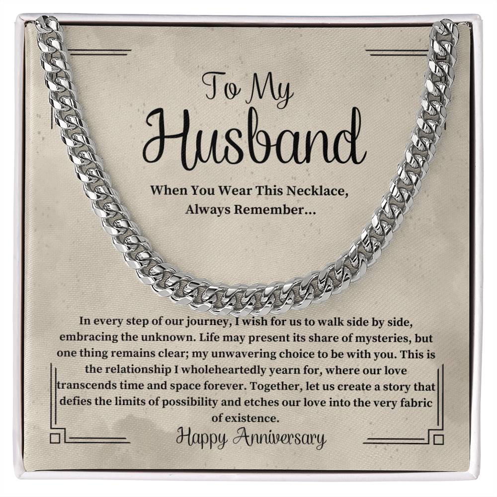 To My Husband | Always Remember | Anniversary | Cuban Link Chain