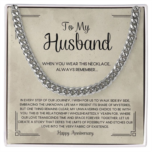 To My Husband | Our Journey | Cuban Link Necklace