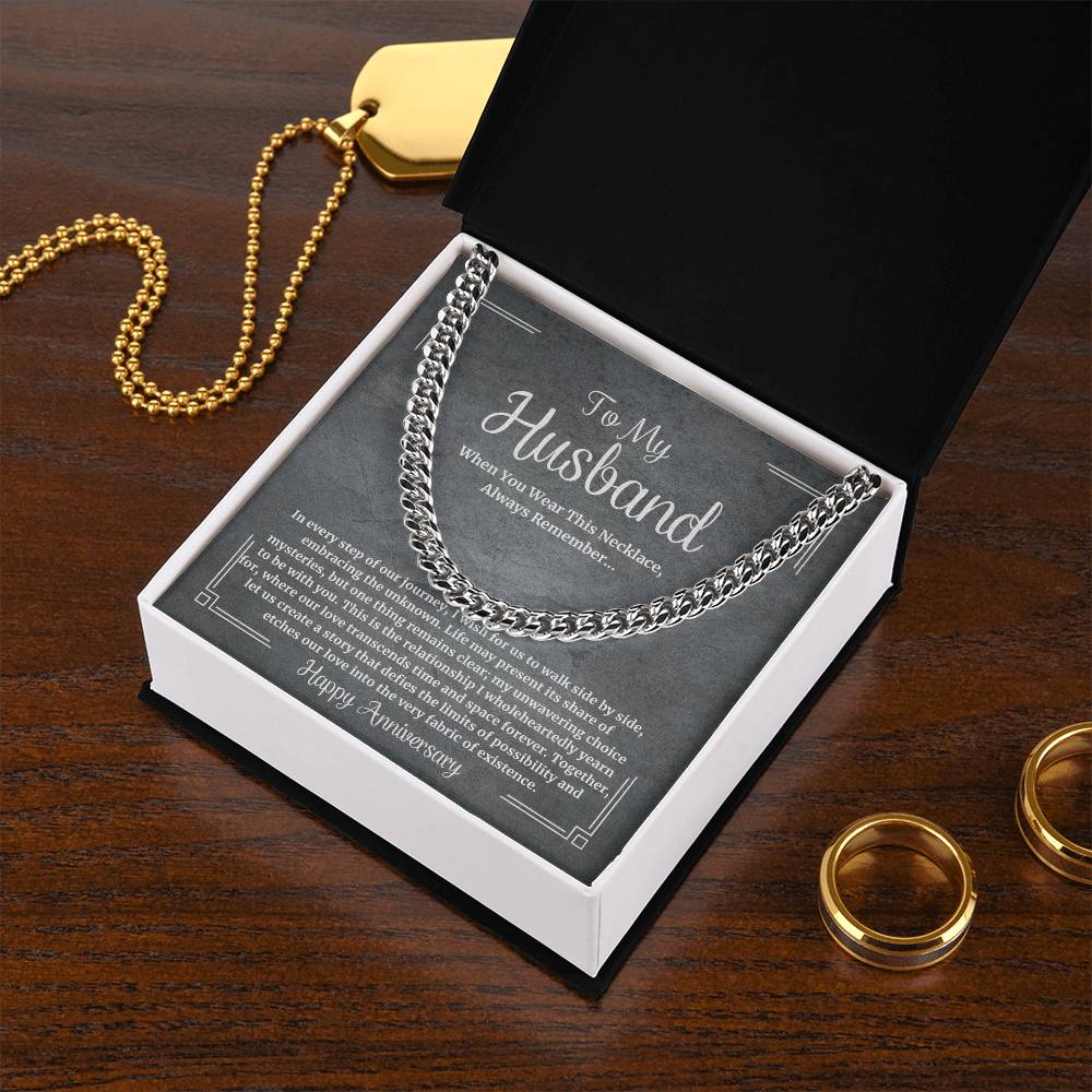 To My Husband | Our Journey | Anniversary | Cuban Link Chain