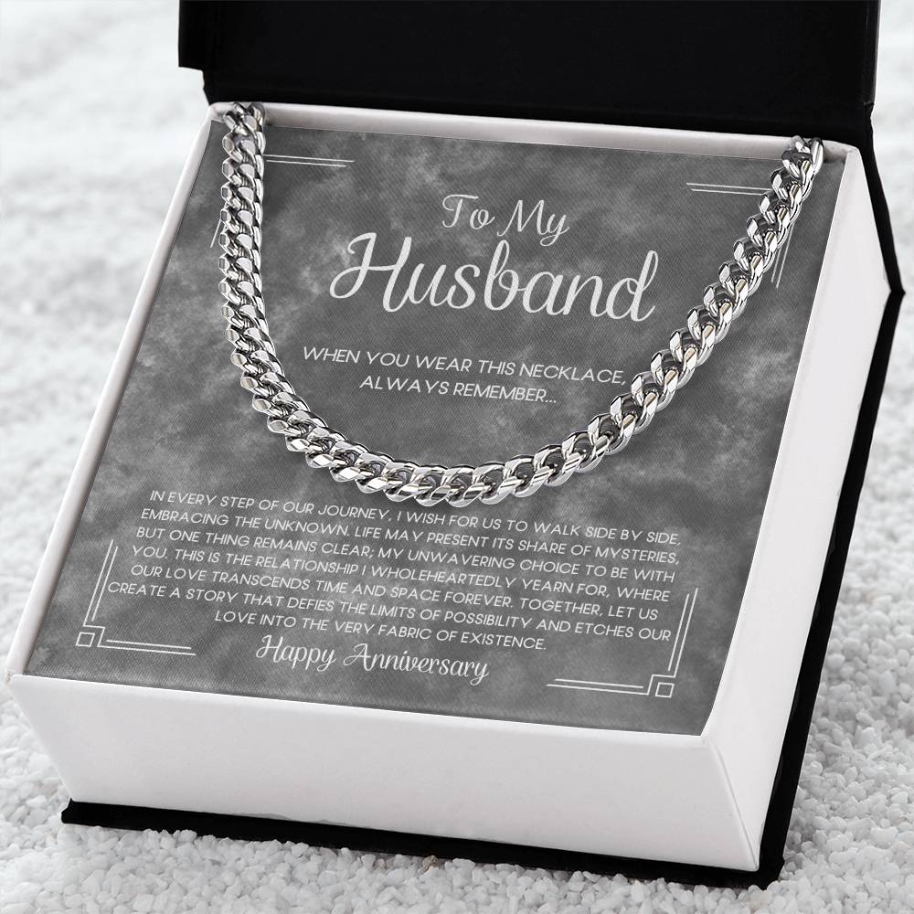 To My Husband | Our Journey | Cuban Link Chain Necklace