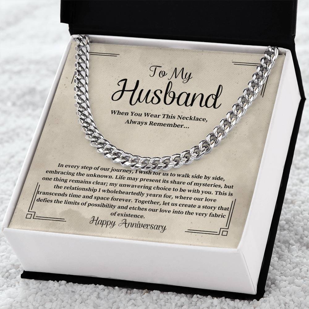 To My Husband | Always Remember | Anniversary | Cuban Link Chain