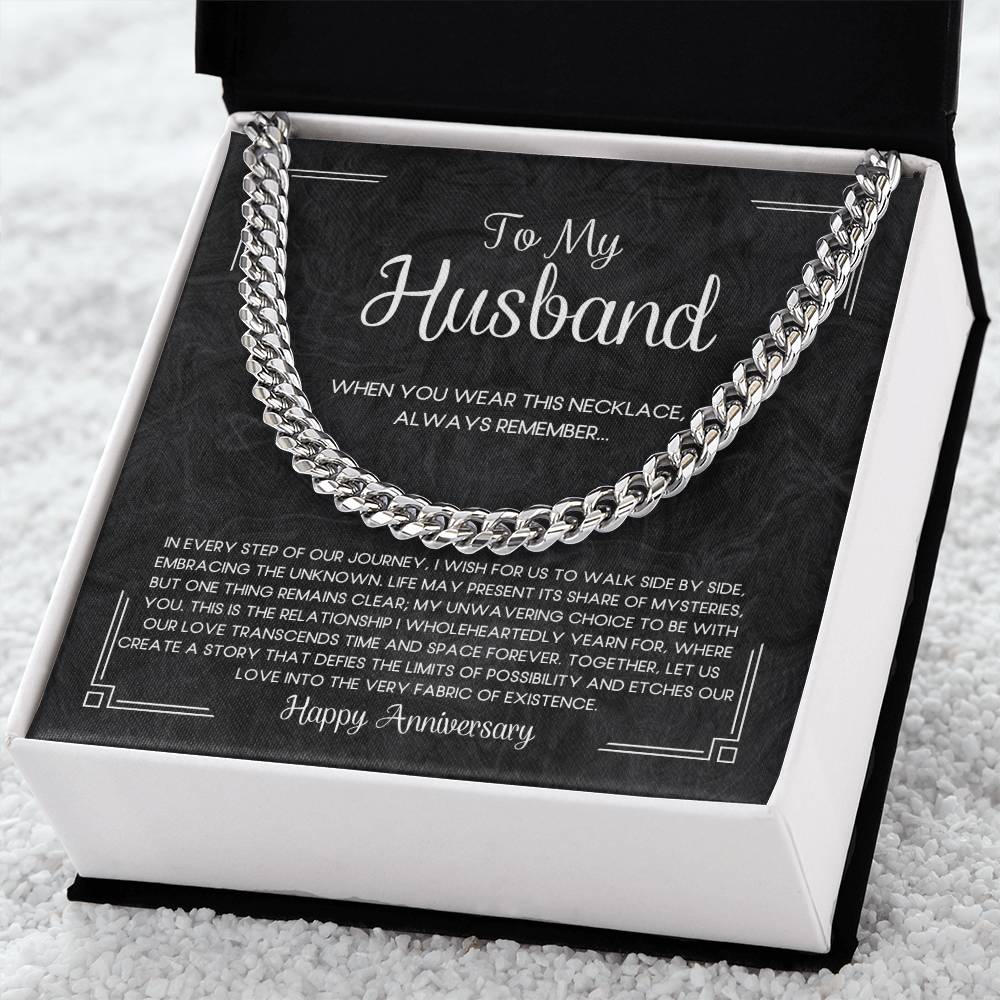 To My Husband | Our Journey | Cuban Link Chain Necklace