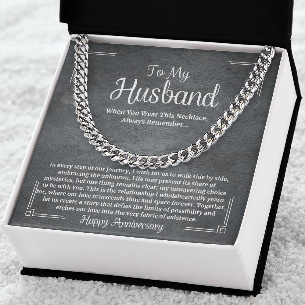 To My Husband | Our Journey | Anniversary | Cuban Link Chain