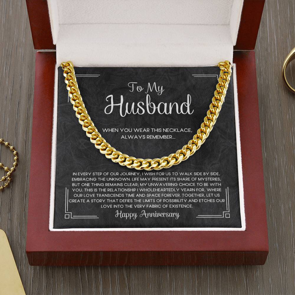 To My Husband | Our Journey | Cuban Link Chain Necklace