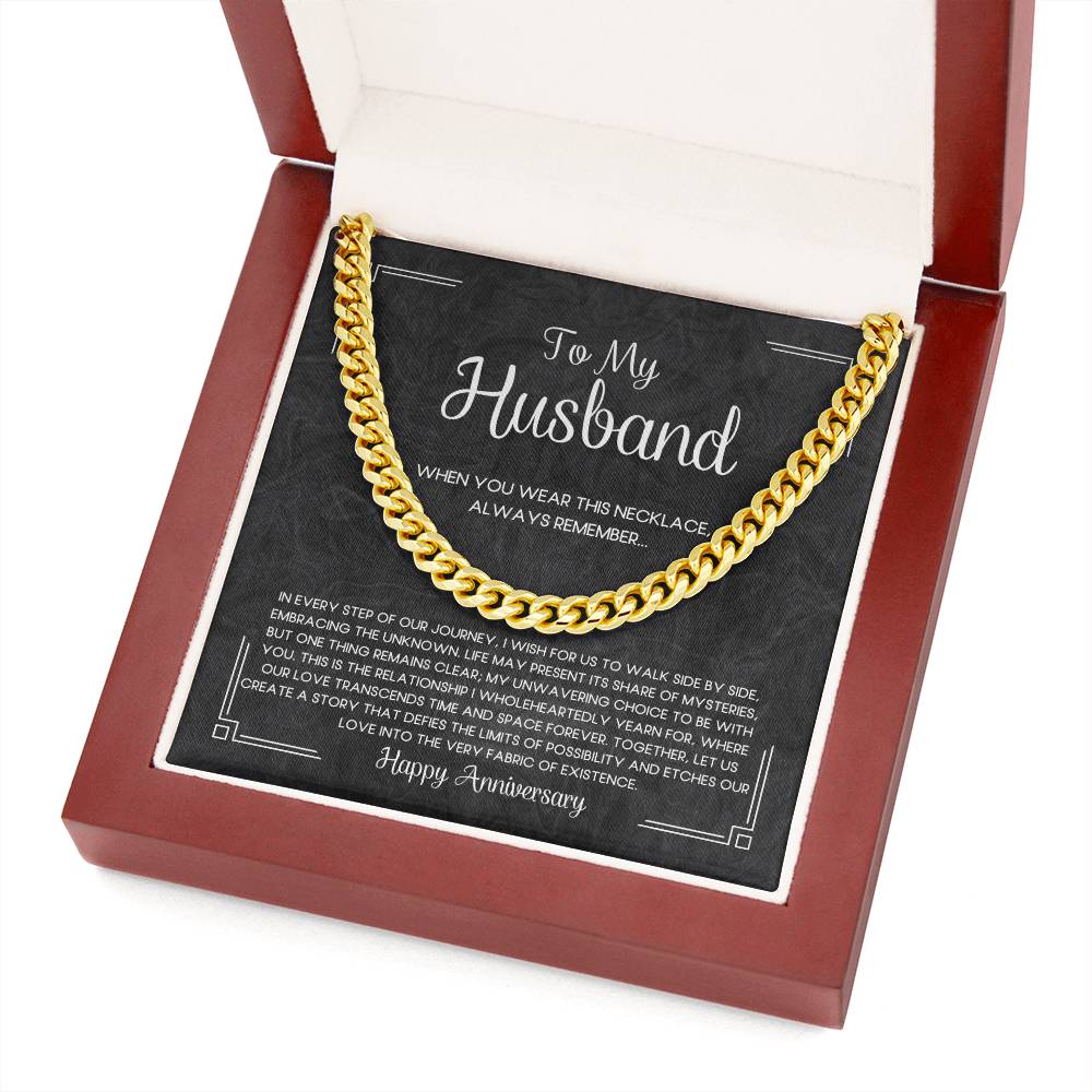 To My Husband | Our Journey | Cuban Link Chain Necklace