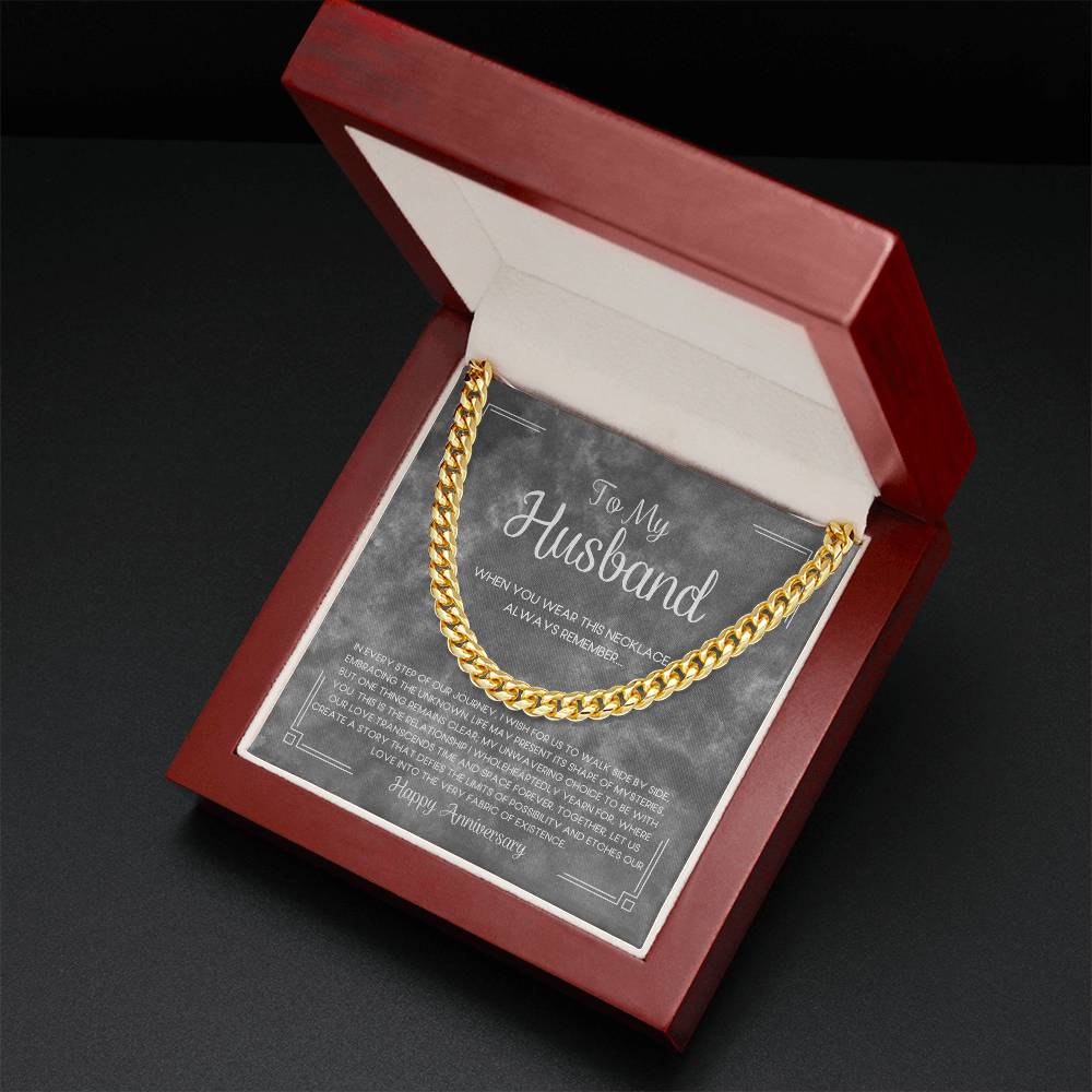 To My Husband | Our Journey | Cuban Link Chain Necklace