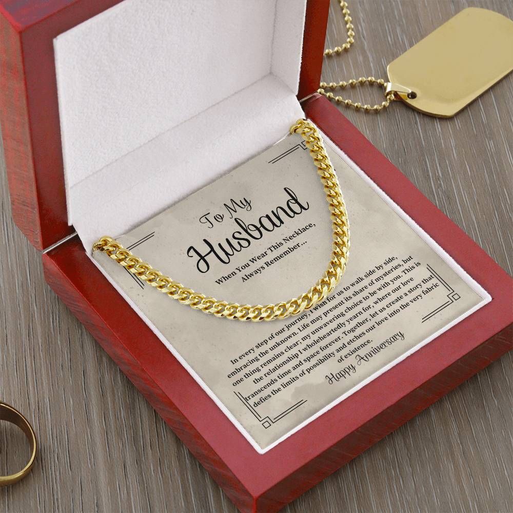 To My Husband | Always Remember | Anniversary | Cuban Link Chain