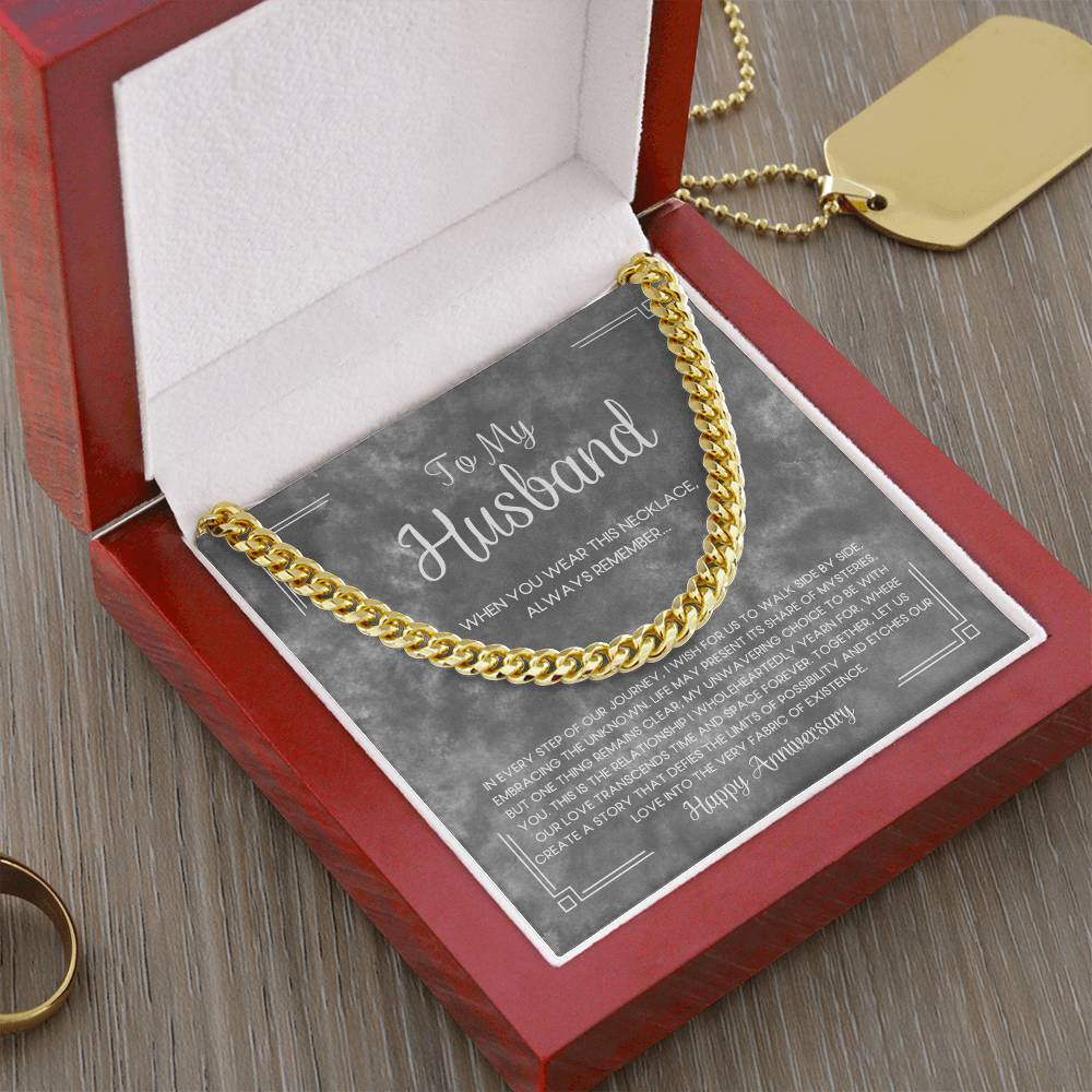 To My Husband | Our Journey | Cuban Link Chain Necklace