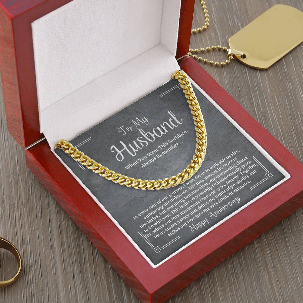 To My Husband | Our Journey | Anniversary | Cuban Link Chain