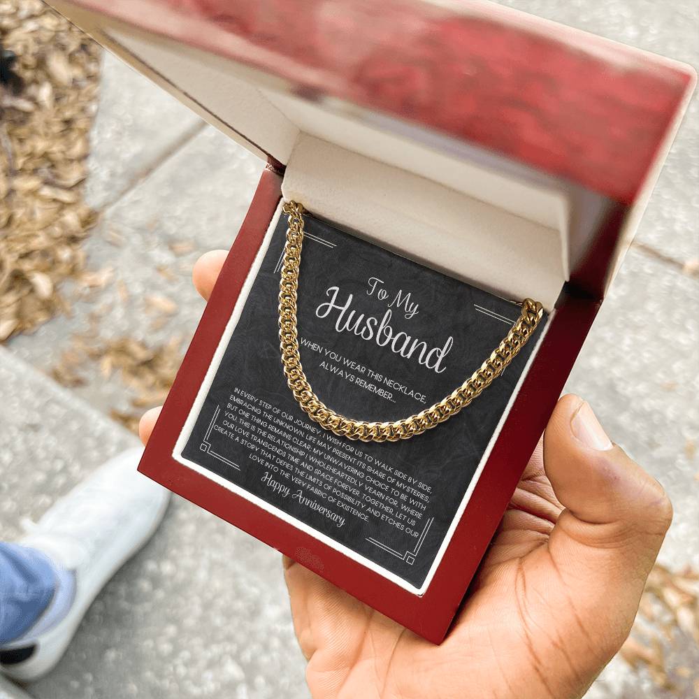 To My Husband | Our Journey | Cuban Link Chain Necklace