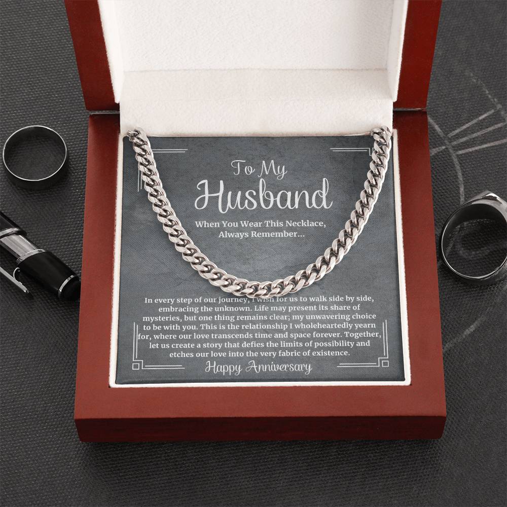 To My Husband | Our Journey | Anniversary | Cuban Link Chain