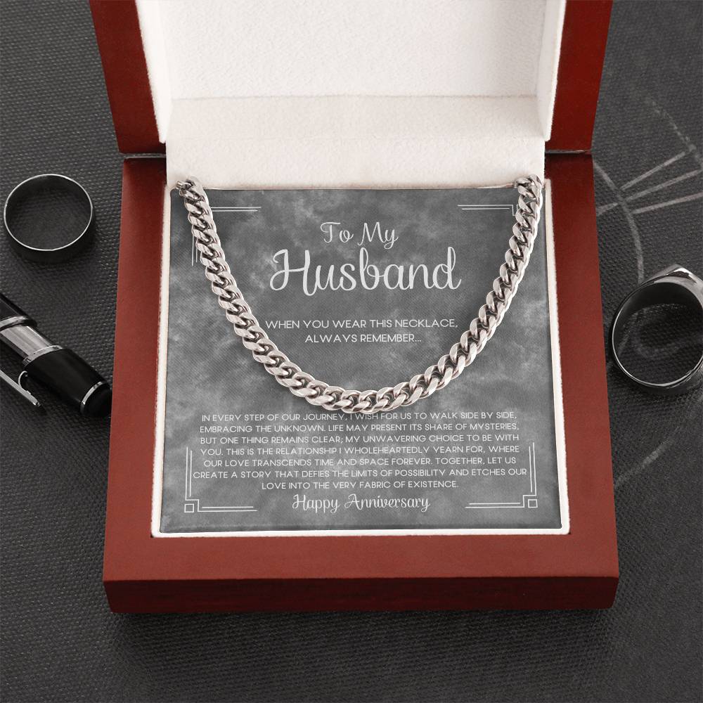 To My Husband | Our Journey | Cuban Link Chain Necklace