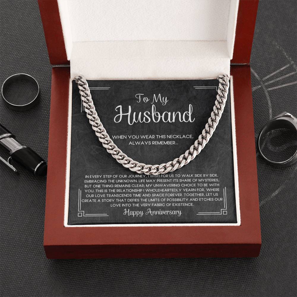 To My Husband | Our Journey | Cuban Link Chain Necklace