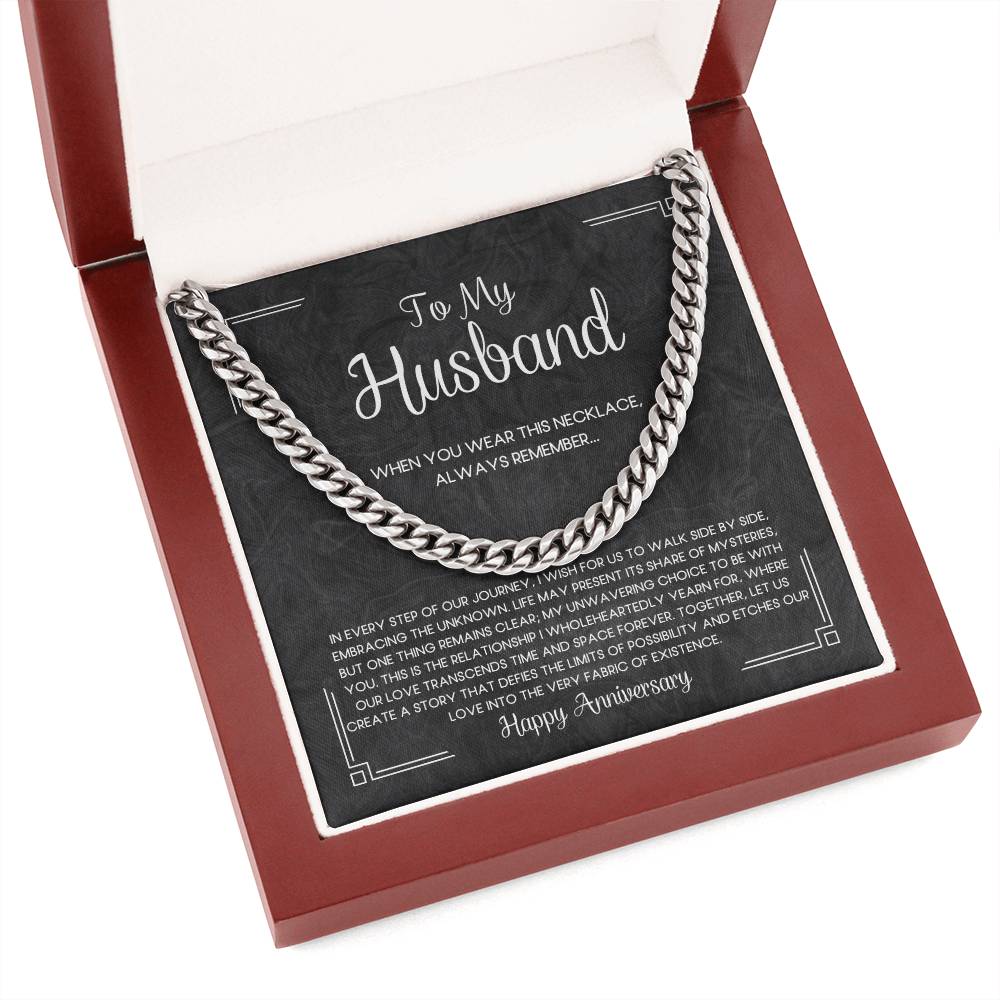 To My Husband | Our Journey | Cuban Link Chain Necklace