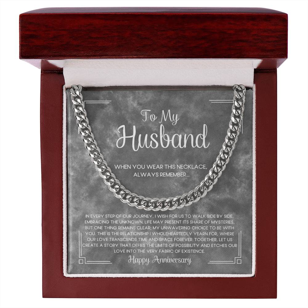 To My Husband | Our Journey | Cuban Link Chain Necklace