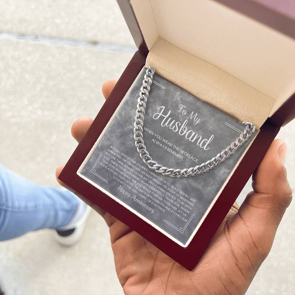 To My Husband | Our Journey | Cuban Link Chain Necklace