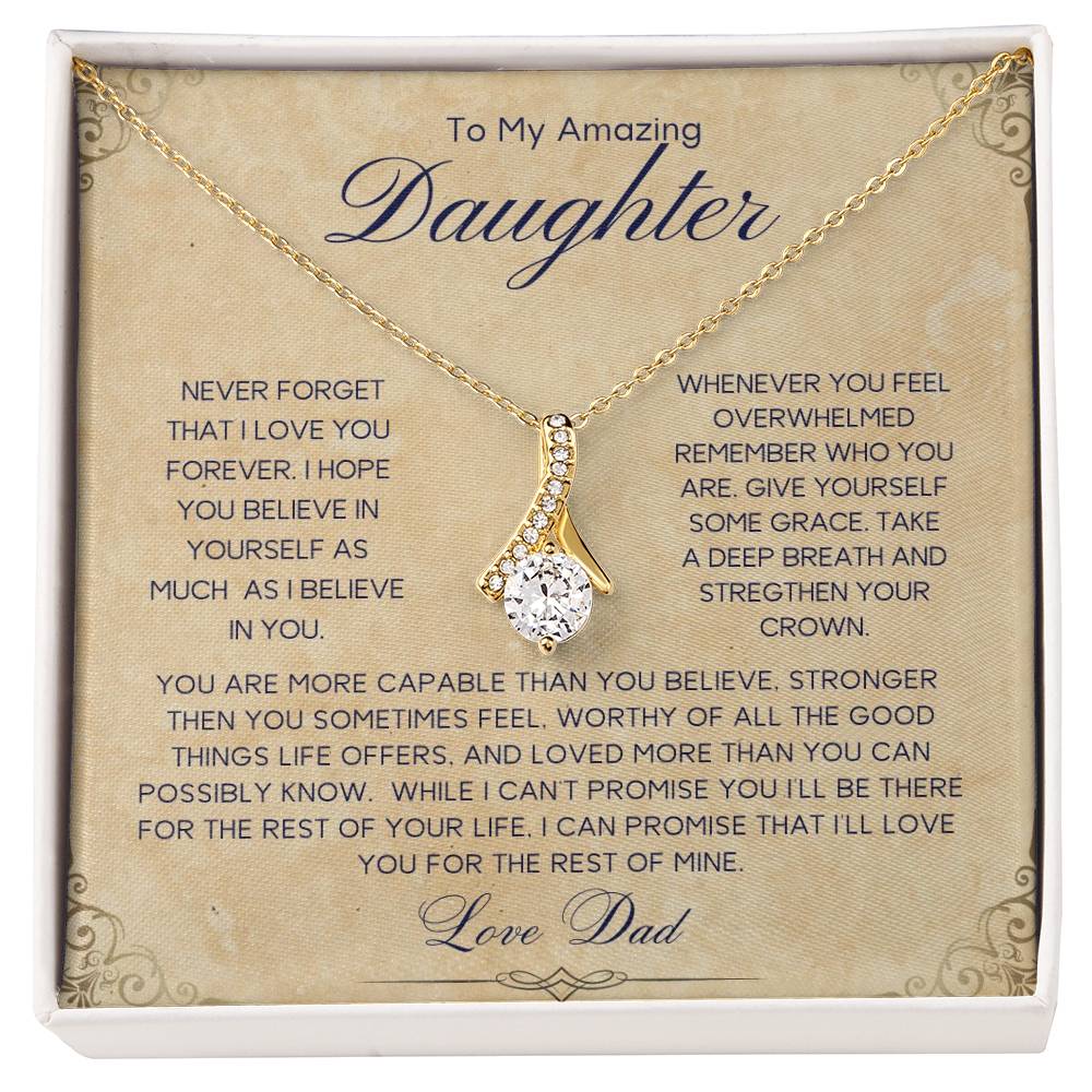 To My Amazing Daughter | Love Dad | I Promise | Alluring Necklace