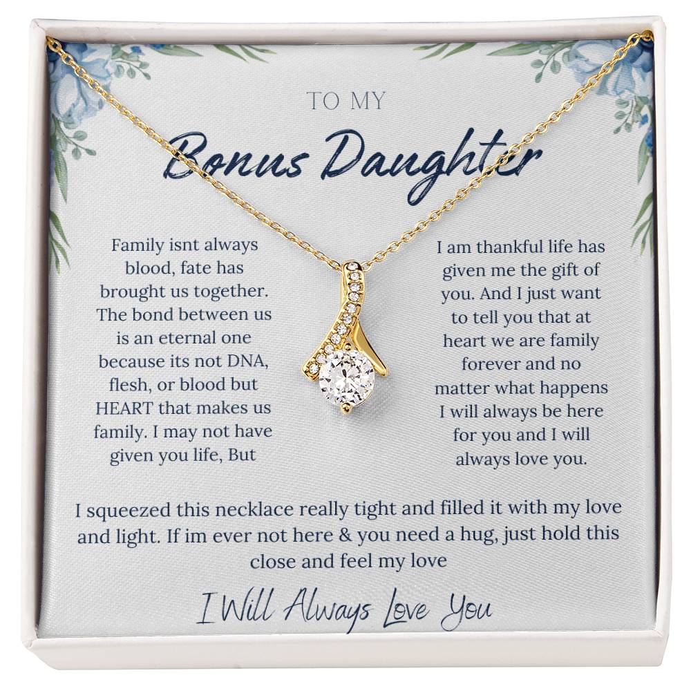 TO MY BONUS DAUGHTER | ETERNAL BOND | ALLURING BEAUTY NECKLACE