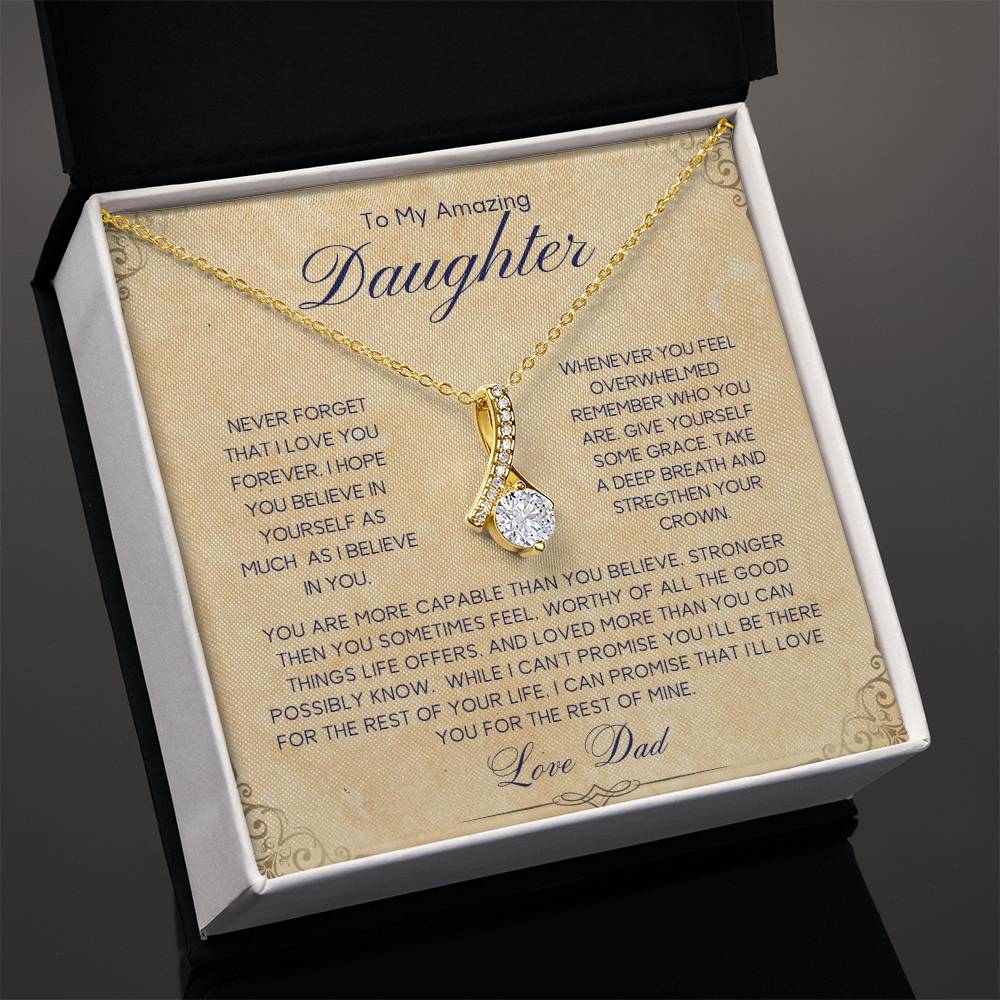 To My Amazing Daughter | Love Dad | I Promise | Alluring Necklace