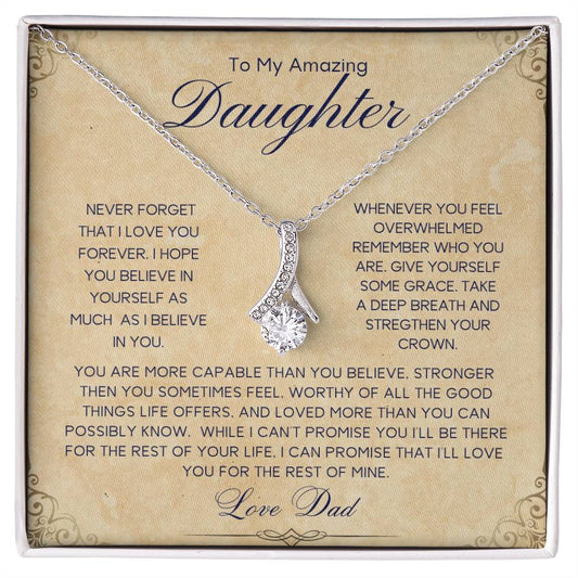 To My Amazing Daughter | Love Dad | I Promise | Alluring Necklace