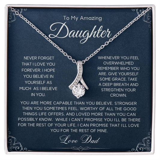 To My Amazing Daughter | Love Dad | I Promise | Alluring Necklace