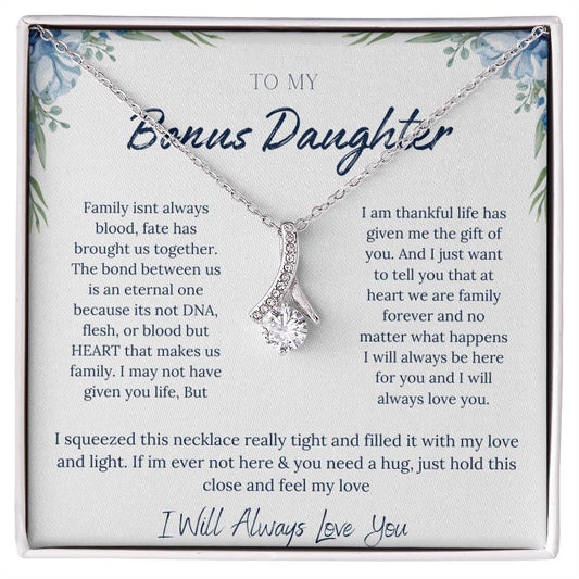 TO MY BONUS DAUGHTER | ETERNAL BOND | ALLURING BEAUTY NECKLACE