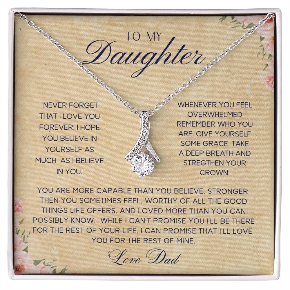 To My Daughter| Love Dad | Never Forget | Alluring Necklace