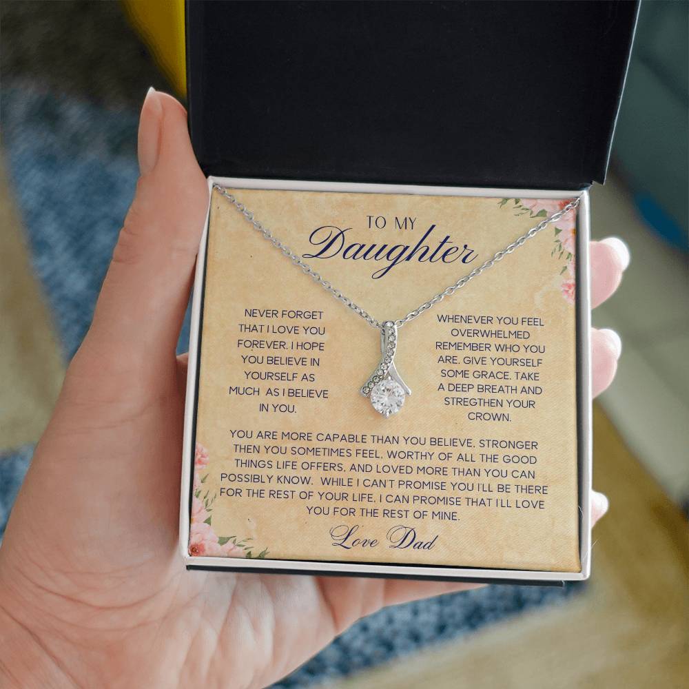 To My Daughter| Love Dad | Never Forget | Alluring Necklace