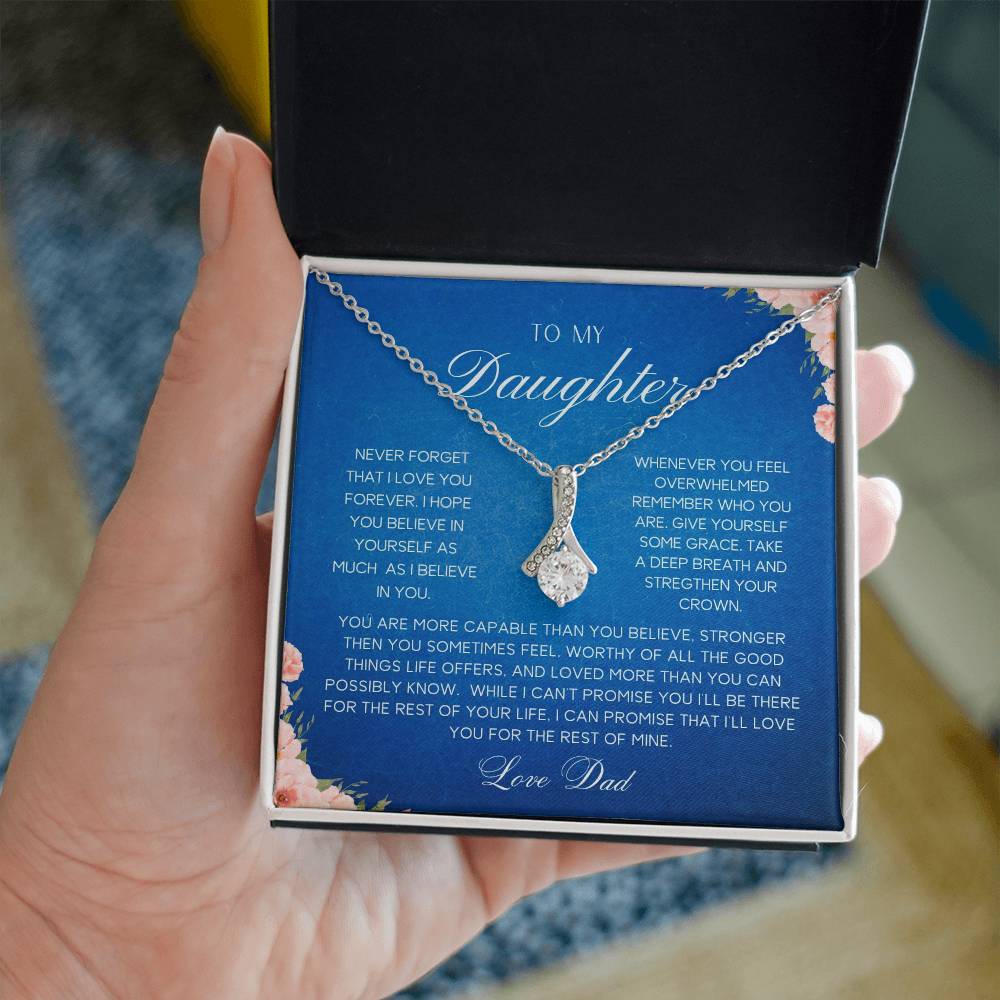 To My Daughter| Love Dad | Never Forget | Alluring Necklace