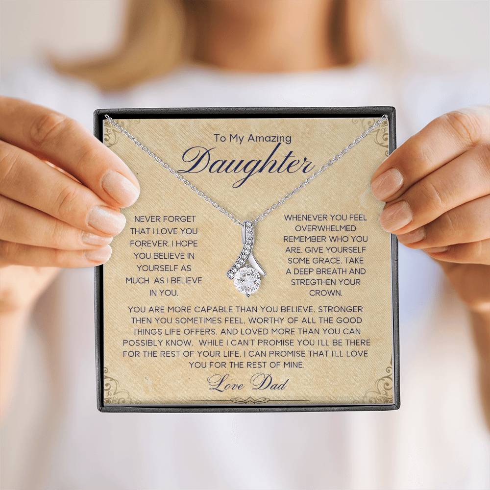 To My Amazing Daughter | Love Dad | I Promise | Alluring Necklace