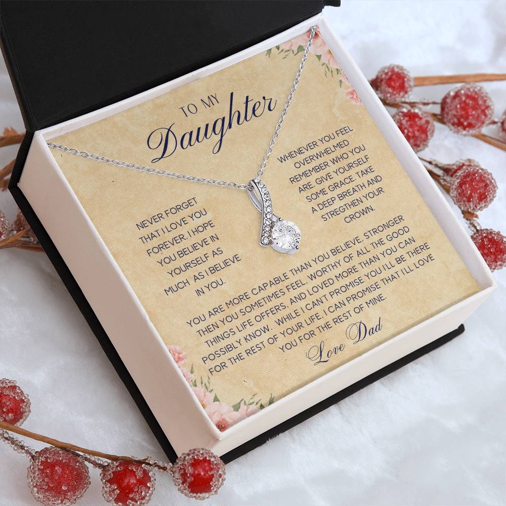 To My Daughter| Love Dad | Never Forget | Alluring Necklace